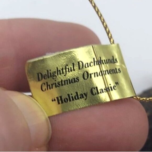 Danbury Mint Delightful Dachshunds Christmas Ornaments Set of 3 Original Box - Picture 6 of 12